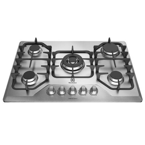 Cooktop 5 bocas Electrolux a Gás Inox (GF75X) - Cooktop a Gás 5 Queimadores Inox (GF75X)