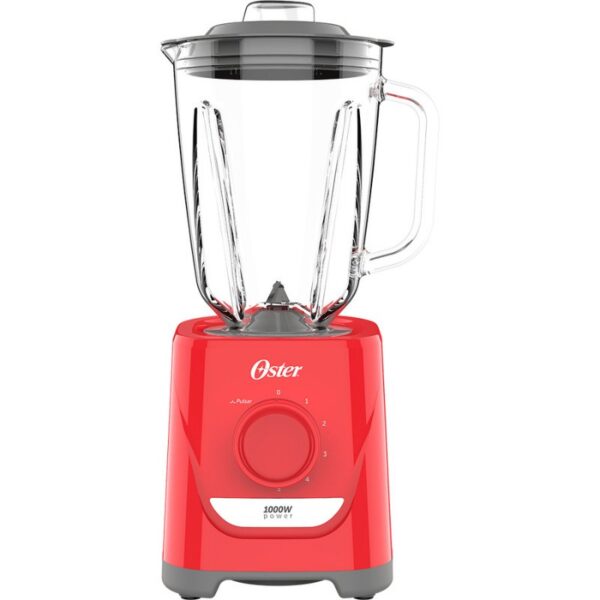 Liquidificador Power Oster Oliq501 Jarra Vidro 1000w 1,7l 127v Vermelho