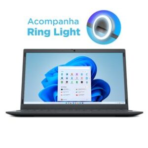 Notebook Positivo Motion c464g-14 Intel® Celeron® Dual-Core™ Windows 11 Home 64GB eMMC 4GB 14" - Cinza - Inclui Microsoft 365*