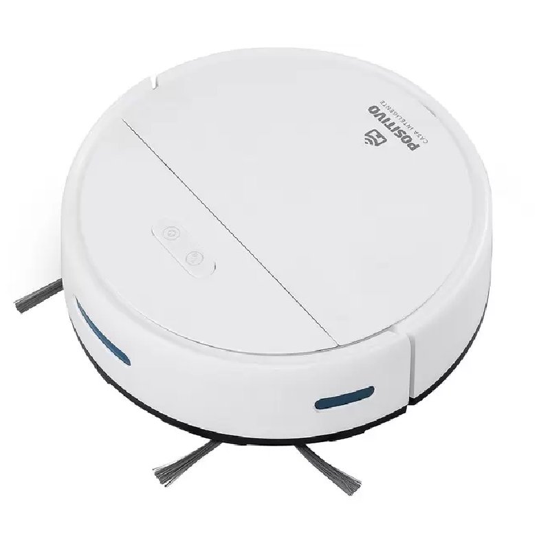 Aspirador Robô Positivo Wi-fi 3 Em 1 Varre Aspira E Passa Pano – Branco