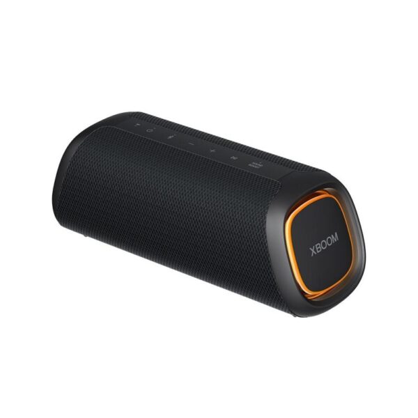 Caixa De Som Portátil Lg Xboom Go Bluetooth Led Resistente A Poeira E água Até 18 Horas De Bateria 10w Rms Usb Tipo-c Preto Xg5
