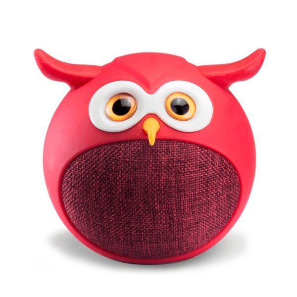Caixa De Som Portátil Tectoy Tt-m916v Sound Toon Bluetooth Coruja Juju Vermelha