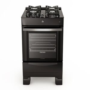 Fogão 4 Bocas a Gás Itatiaia Vitrum Acendimento Automático Preto Bivolt