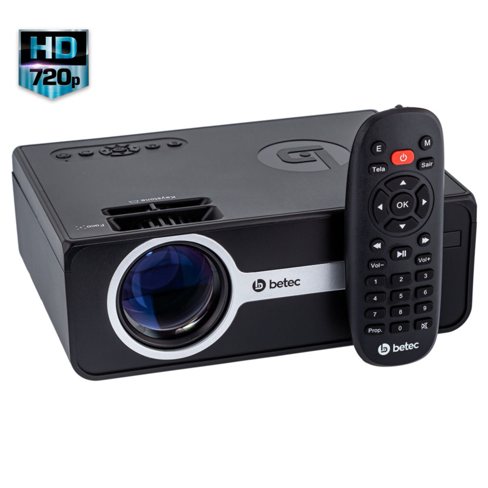 MINI PROJETOR LED – 2100 LUMENS – HD – BETEC BT850