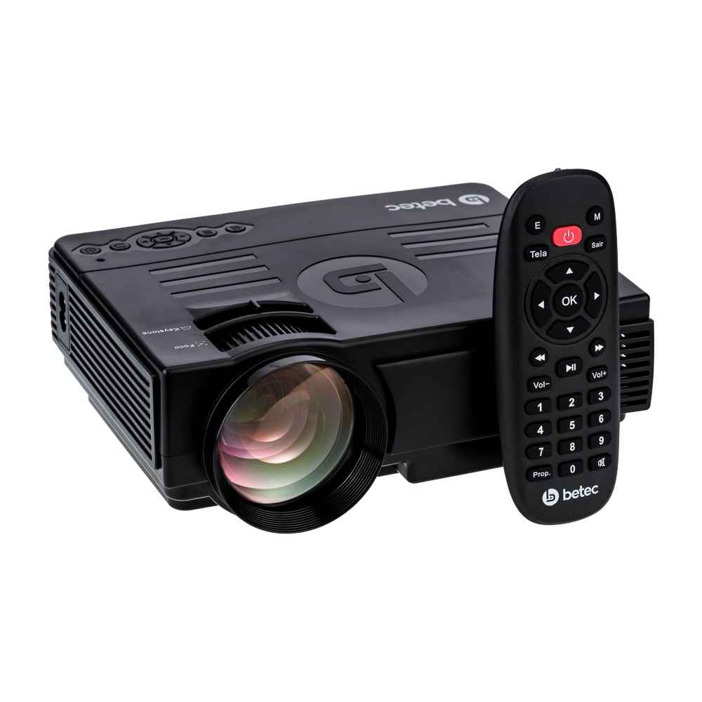 MINI PROJETOR LED PORTÁTIL – 1200 LUMENS – BETEC BT810 – BLUETOOTH