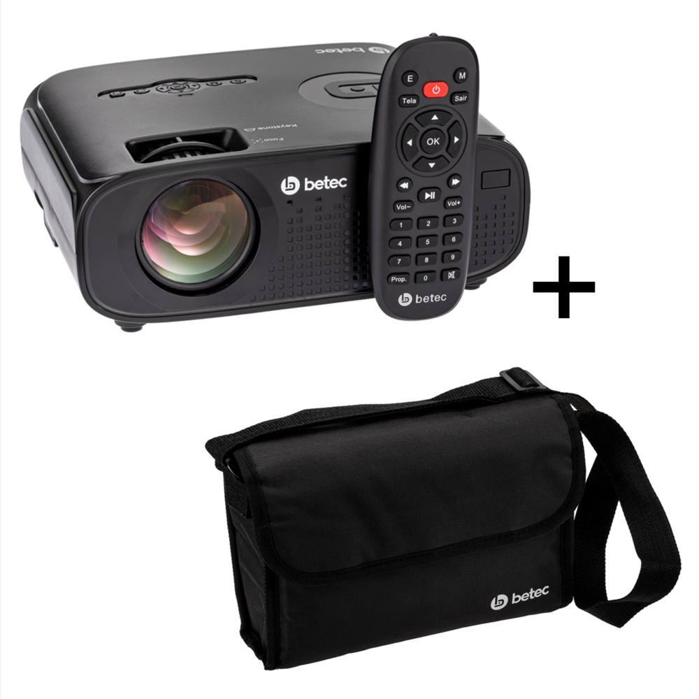 MINI PROJETOR LED PORTÁTIL – 2700 LUMENS – BT930 + BOLSA DE TRANSPORTE