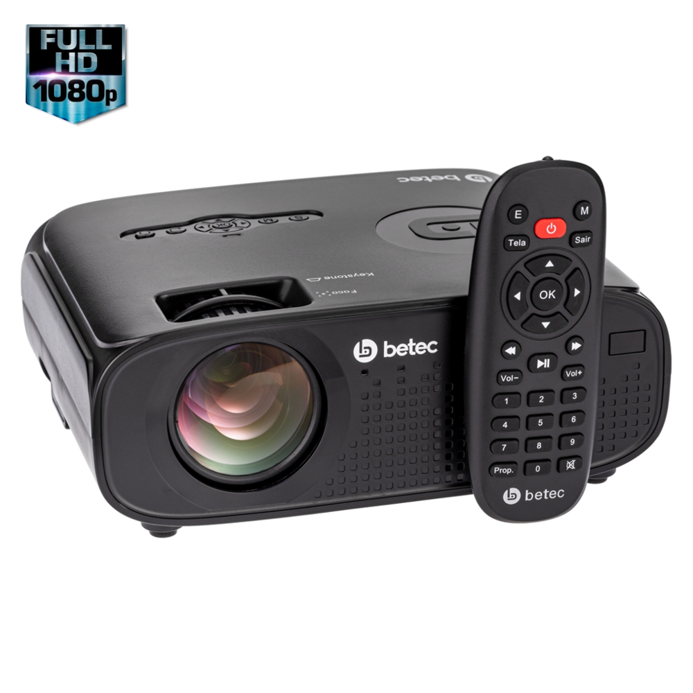 MINI PROJETOR LED PORTÁTIL – 2700 LUMENS – FULL HD – BETEC BT930