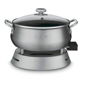 Panela Elétrica Para Fondue Cuisinart Cfo-50cbbr 1000w 110v Aço Escovado
