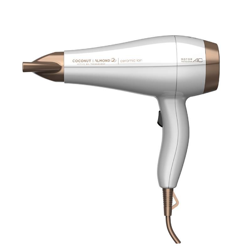 Secador De Cabelo Gama Italy Coconut & Almonds 2000w 127v – Branco E Marrom