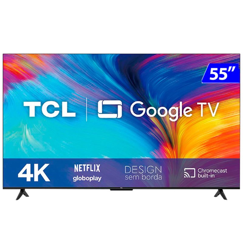 Smart Tv Tcl 55″ Led 4k Hdr 55p635 Wi-fi Google Comando De Voz